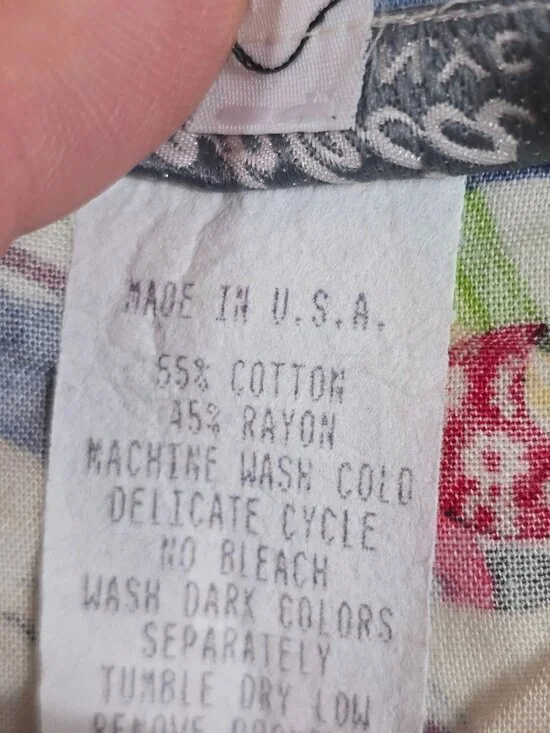 Vintage Sophia NYC Womens Button-Down Shirt 2X Novelty Asian Print - Picture 4 of 5